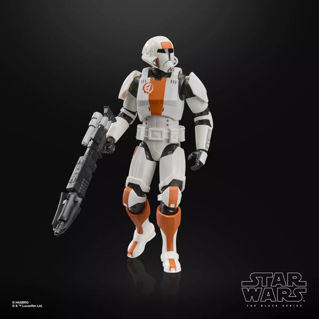 Star Wars clone trooper action figure with blaster