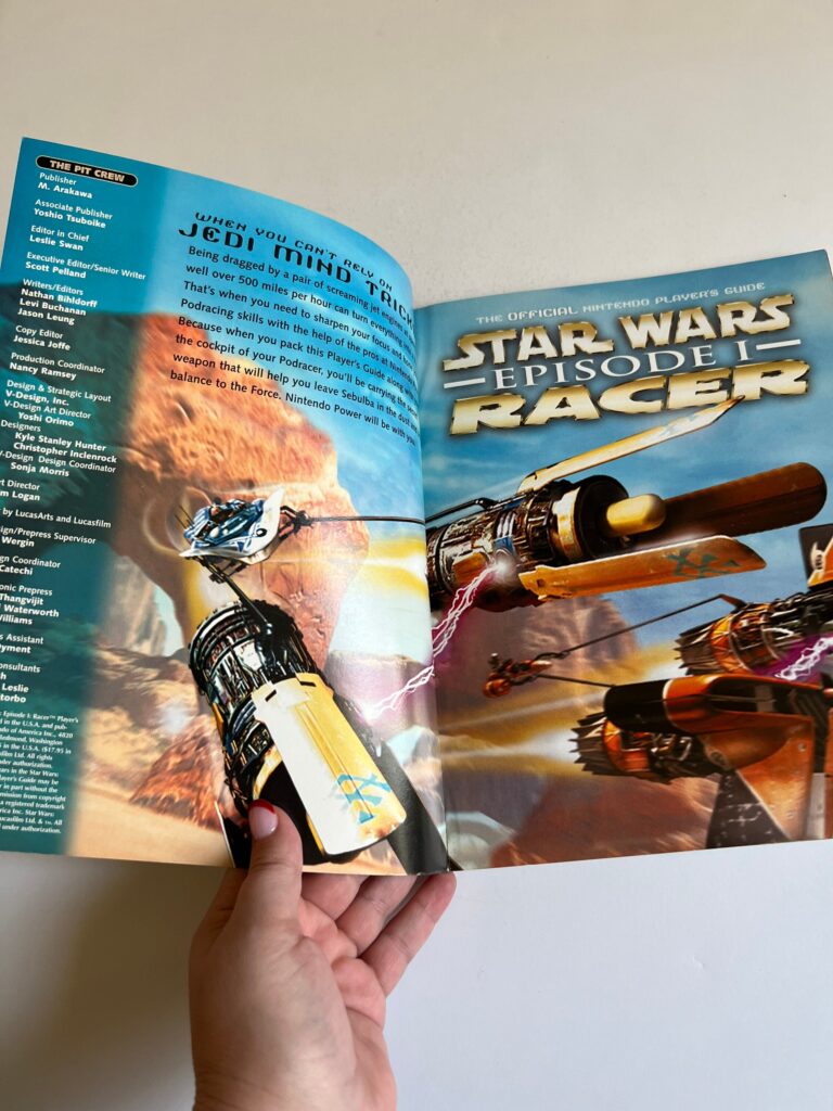 Open Star Wars Episode I Racer guide book