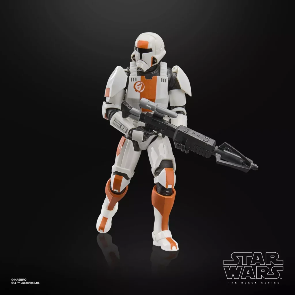 Star Wars clone trooper action figure with blaster