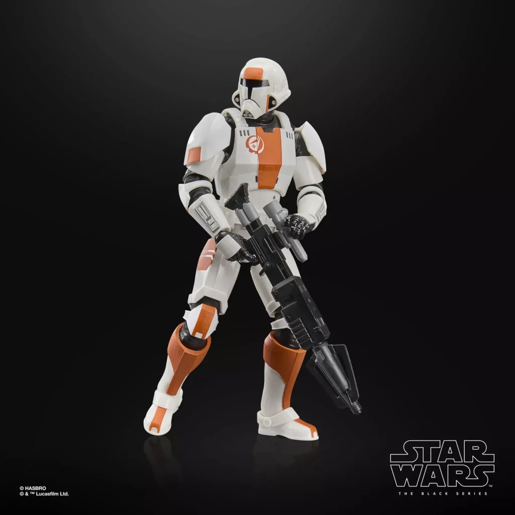 Star Wars clone trooper action figure with blaster