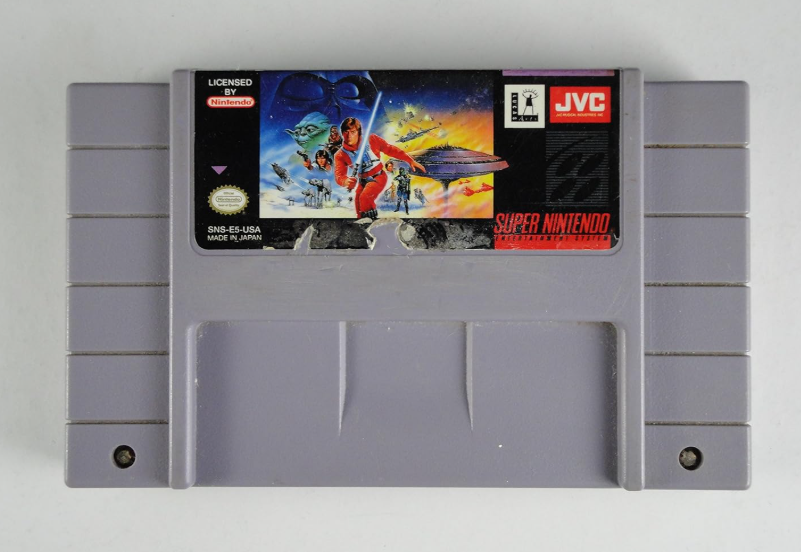 Super Nintendo Star Wars game cartridge
