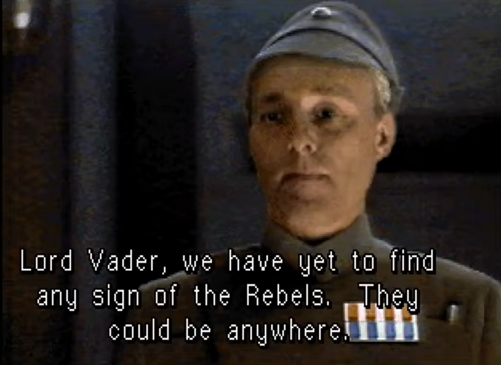 Imperial officer speaking about Rebels to Lord Vader