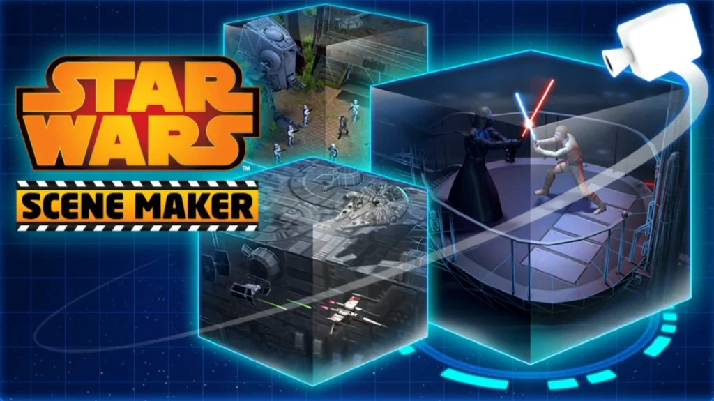 Star Wars Scene Maker with lightsaber duel