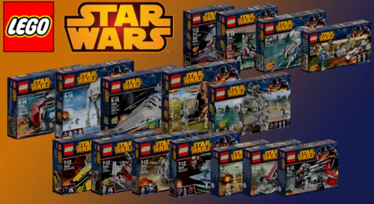 LEGO Star Wars 2014 product boxes shown together for a Supermarket Together custom products mod.