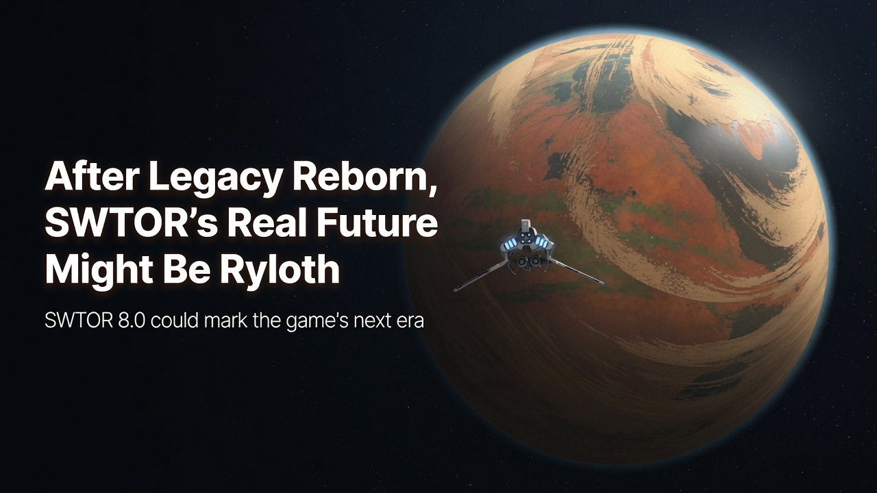 SWTOR 8.0 Ryloth header image showing the planet Ryloth in space for an article about the next era of Star Wars: The Old Republic.