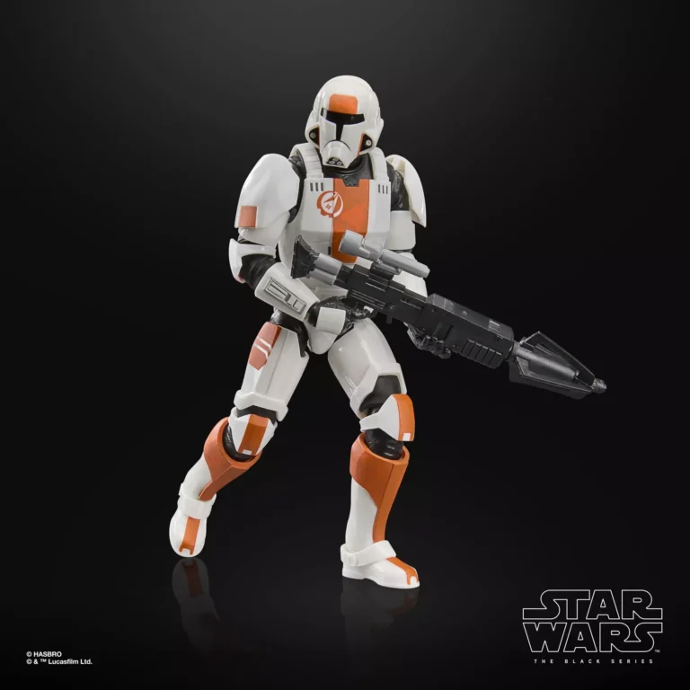 Star Wars clone trooper action figure with blaster