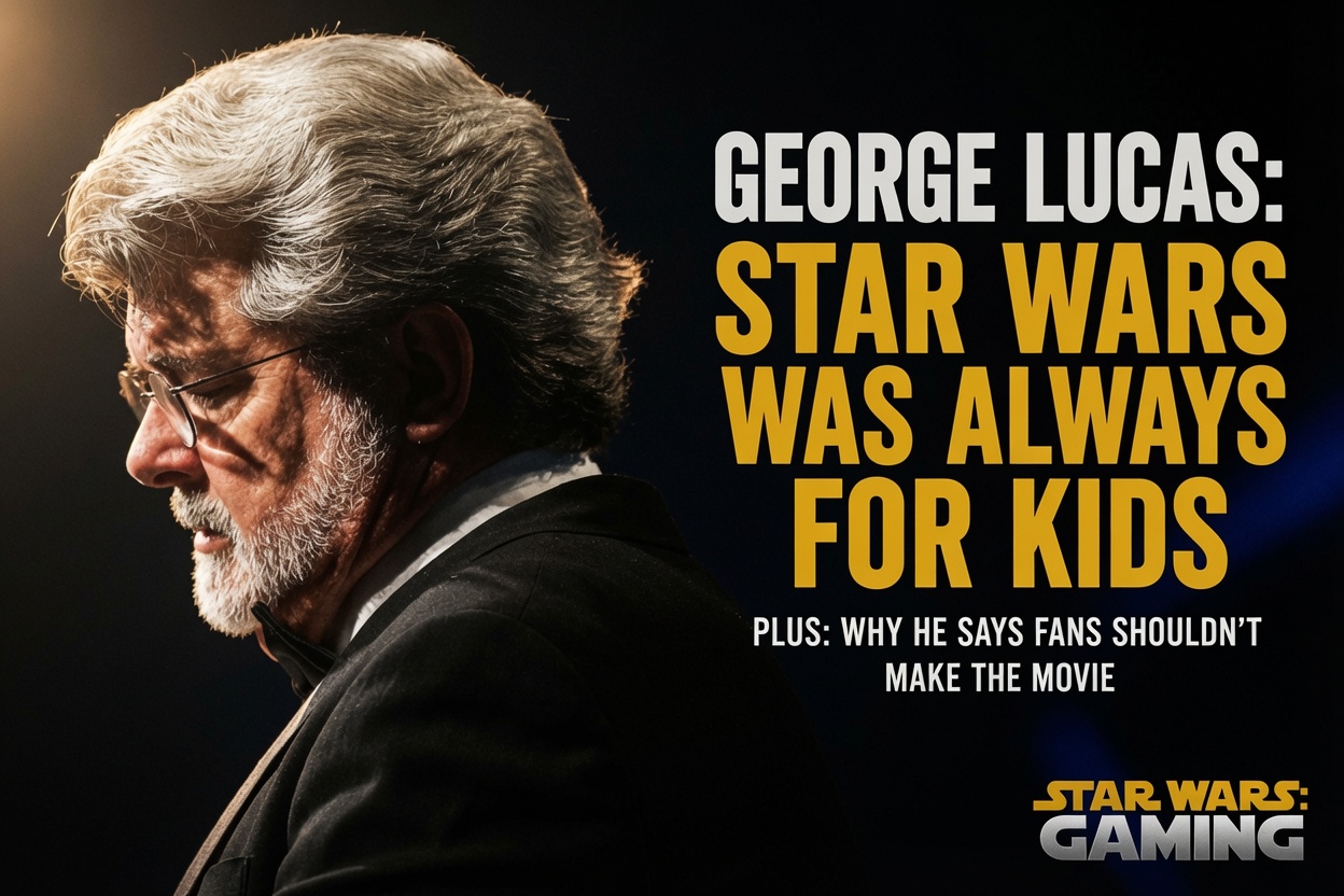 George Lucas interview article about Star Wars being for kids, the prequels, fan feedback, and filmmaking choices