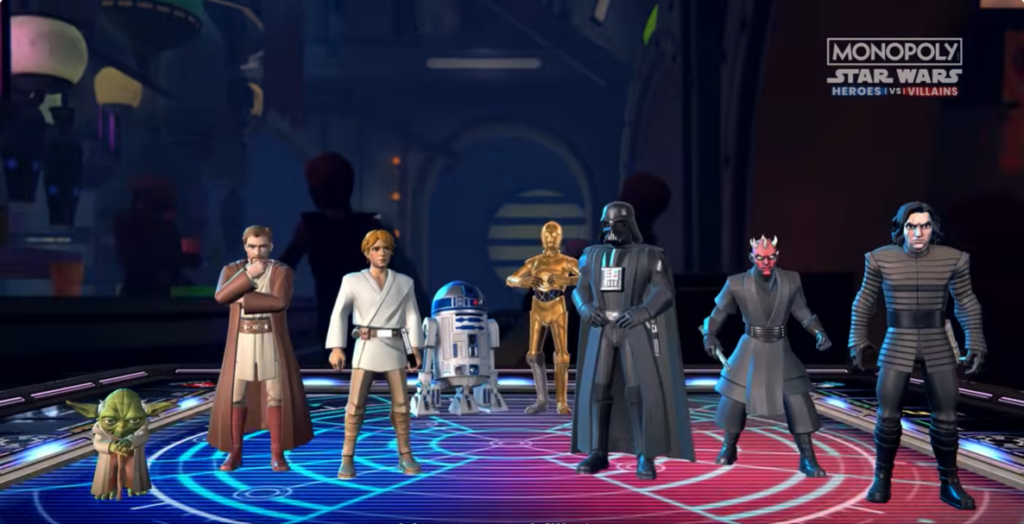 Star Wars characters in Monopoly game lineup