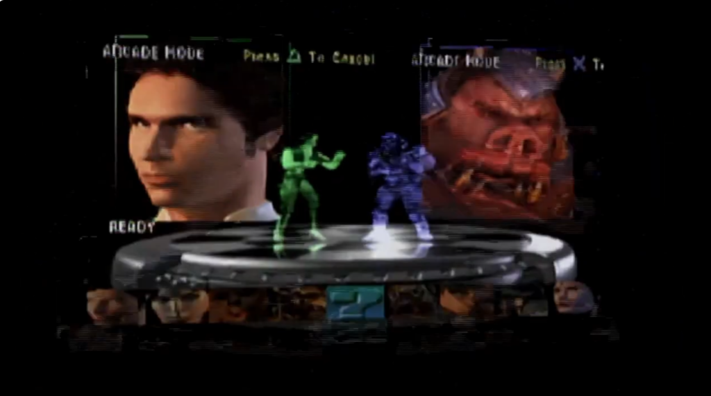 Retro fighting game character selection screen