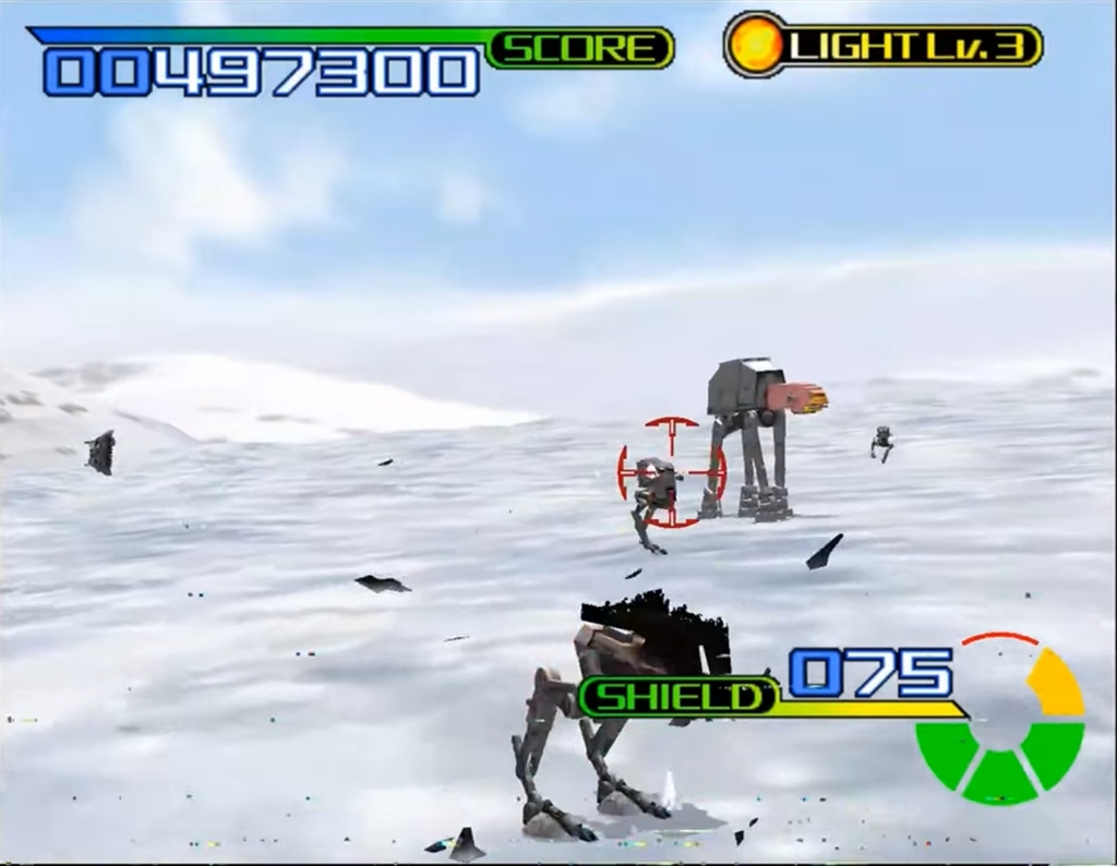 Star Wars battle on snowy Hoth battlefield