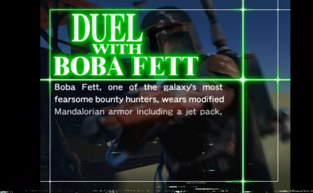 Neon title Duel with Boba Fett overlay