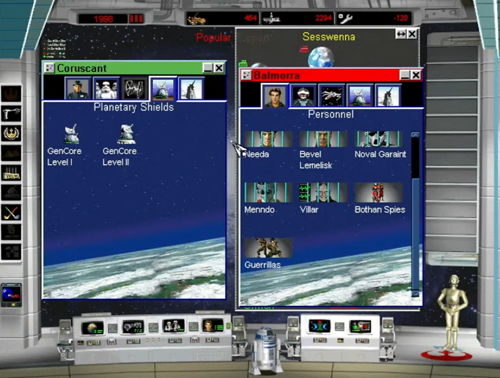 Star Wars strategy game planetary management screen