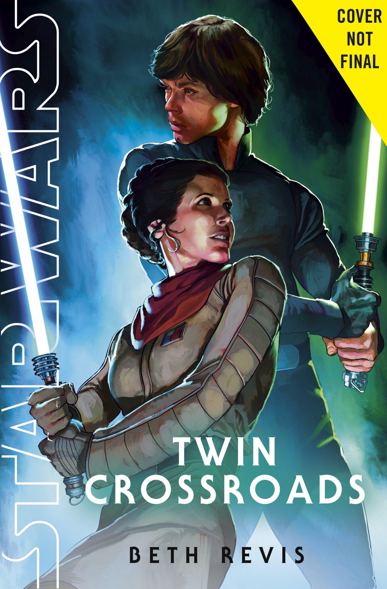 Two Jedi wielding lightsabers on book cover
