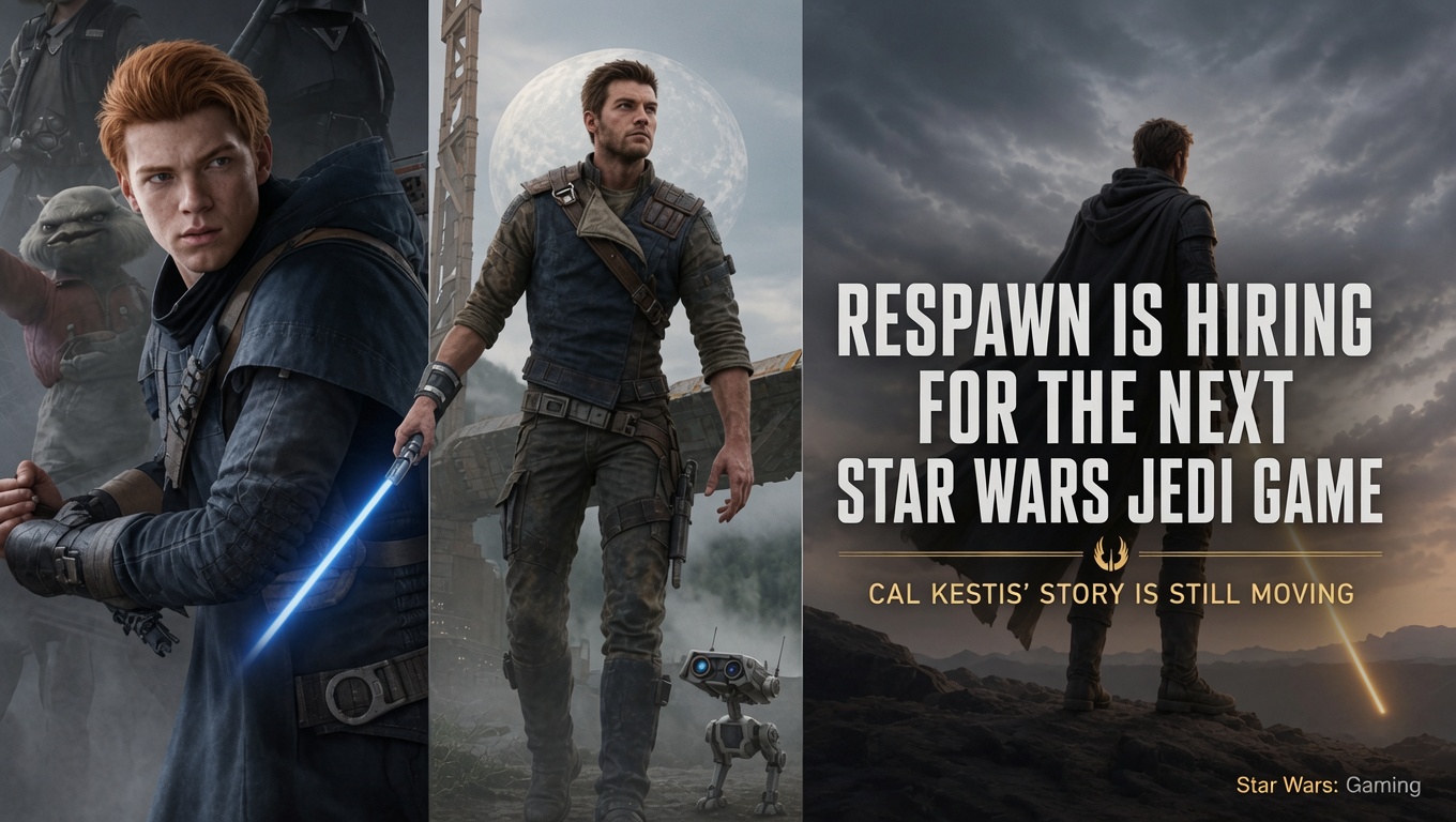 Respawn Star Wars Jedi sequel article header about a new Narrative Designer job listing and Cal Kestis’ next adventure