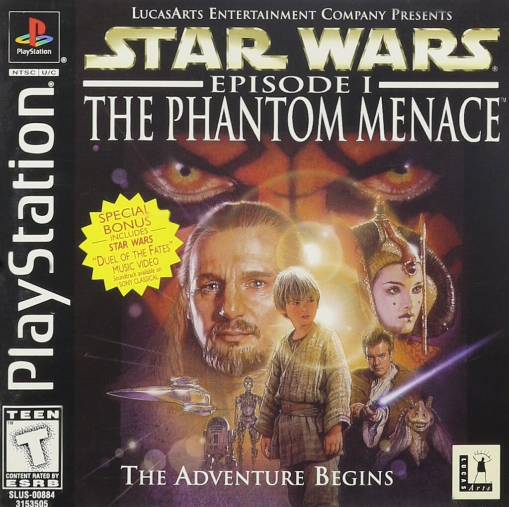 Star Wars Episode I PlayStation game cover