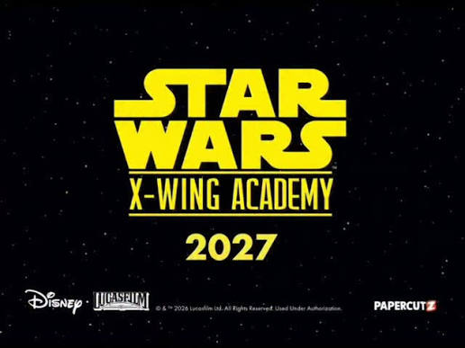 Official Star Wars: X-Wing Academy announcement image showing the series title and 2027 release year.