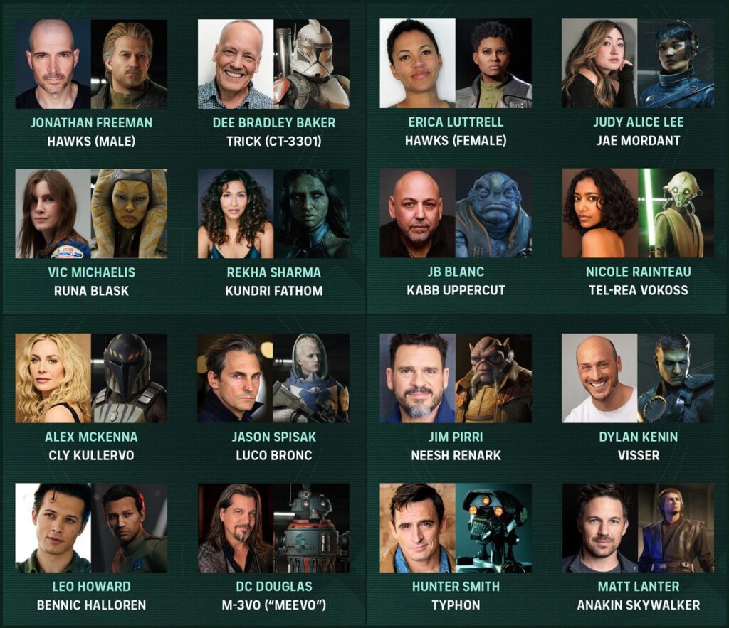 Cast and characters from Star Wars series