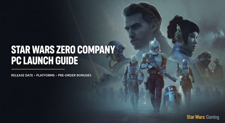 Star Wars Zero Company PC launch guide showing Clone Wars tactical squad gameplay, release date, platforms, price, and pre-order bonuses