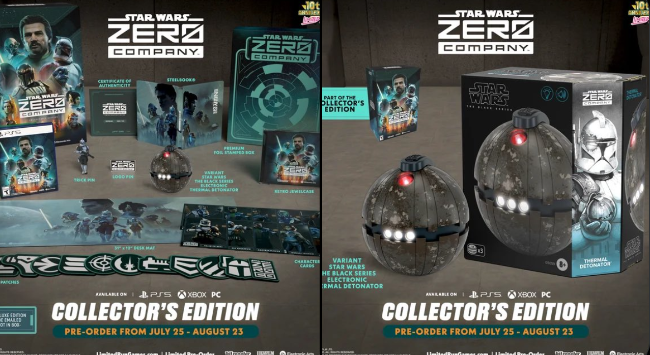 Star Wars Zero Company Collector’s Edition contents display